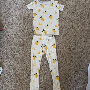 Kyte BABY Yellow and White Lemon Pajama Set